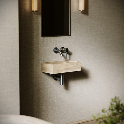 Artista Travertine Stone Wall Hung Basin 400 - 1200mm