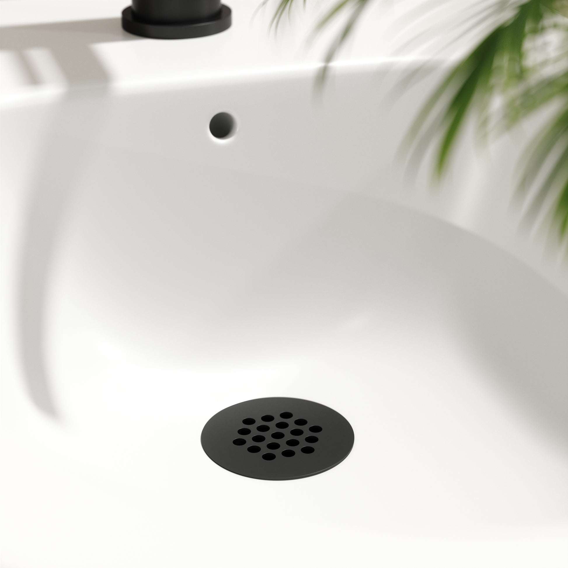 Luxe Matte Black Slotted Freeflow Bidet Waste
