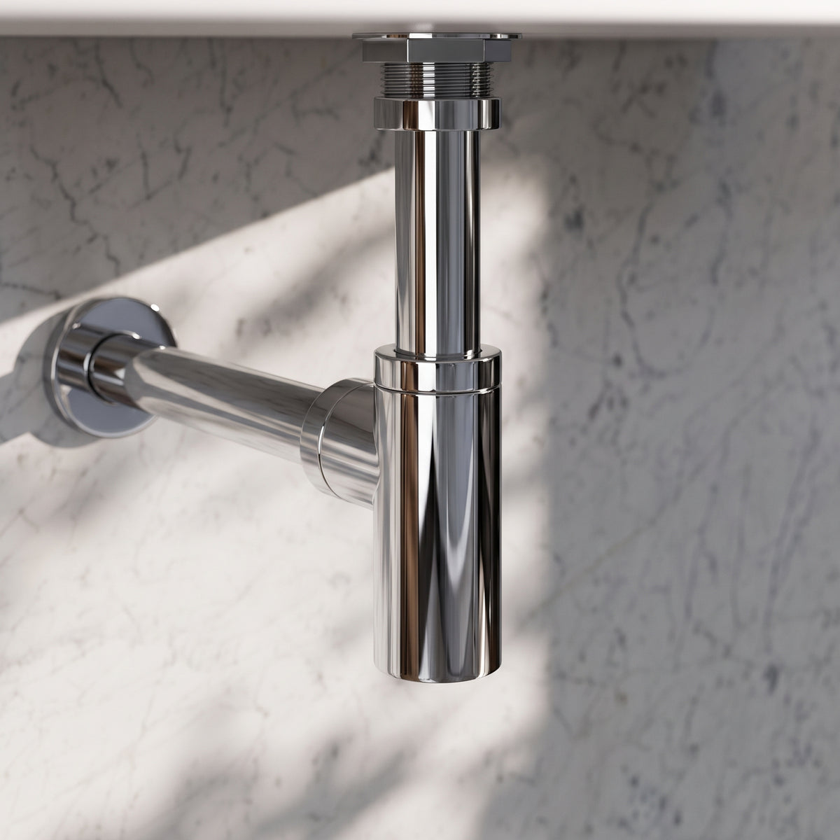 Luxe Chrome Round Bottle Trap