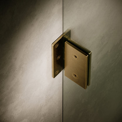 Cabina Aged Bronze Frameless Hinged Bath Shower Screen 800mm