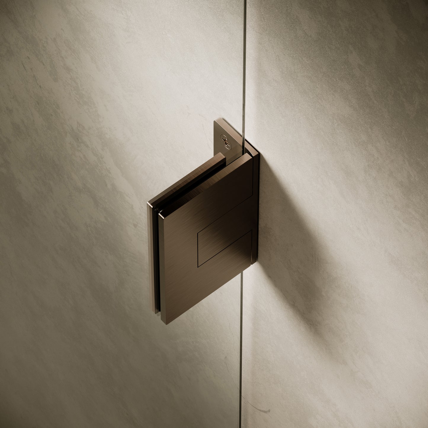 Cabina Deep Bronze Frameless Hinged Bath Shower Screen 800mm