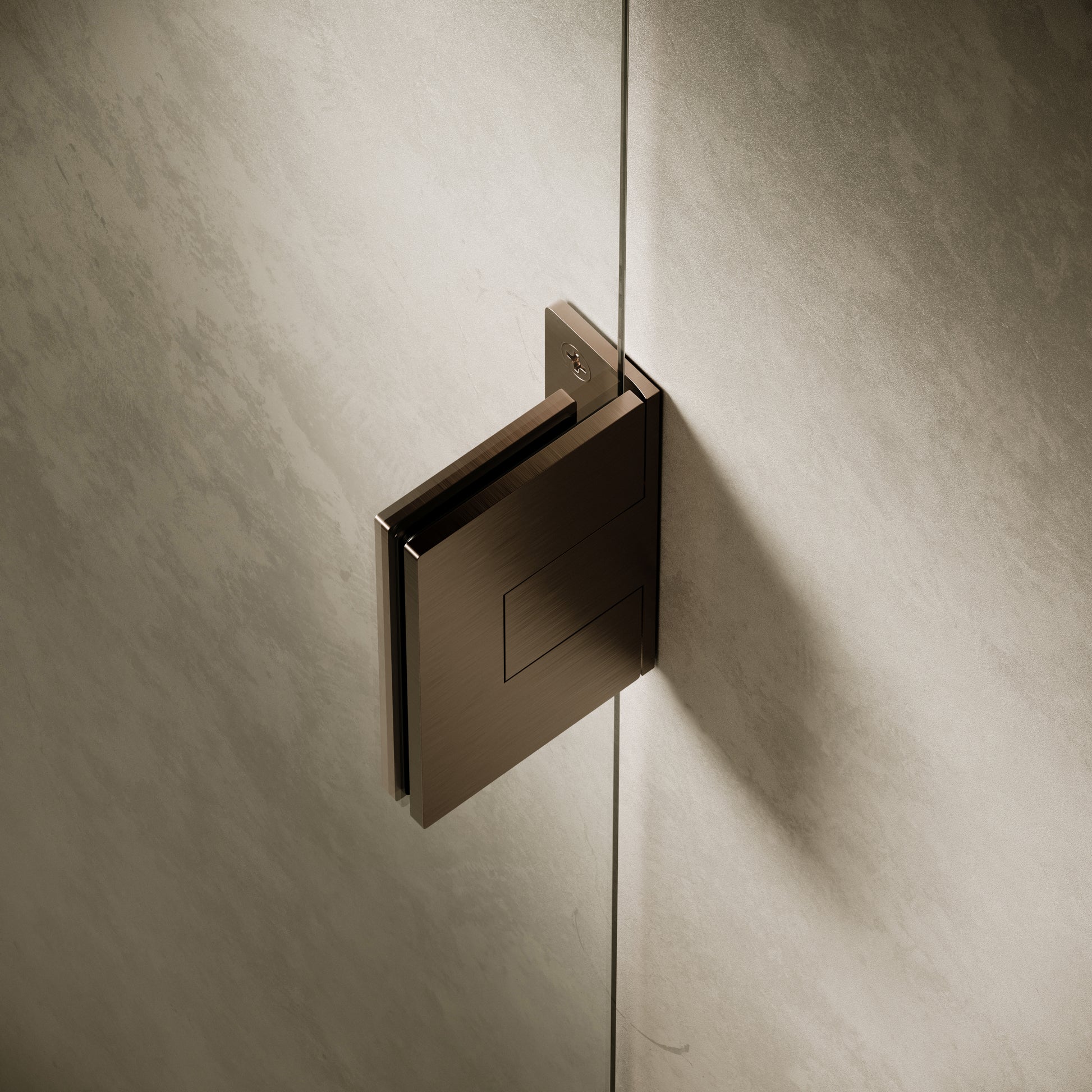 Cabina Deep Bronze Frameless Hinged Bath Shower Screen 800mm