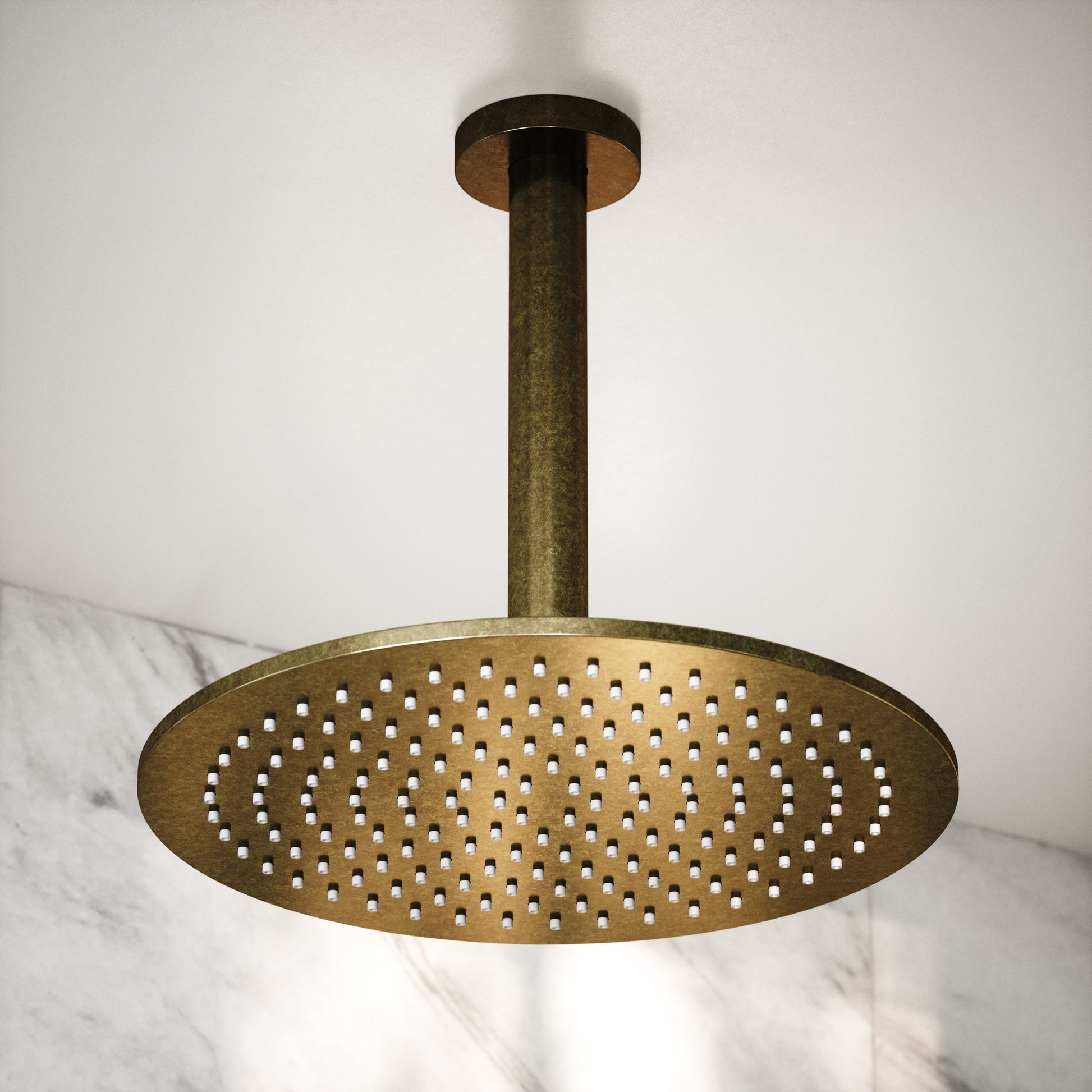 Aged Bronze Ceiling Mount Shower Arm 200mm