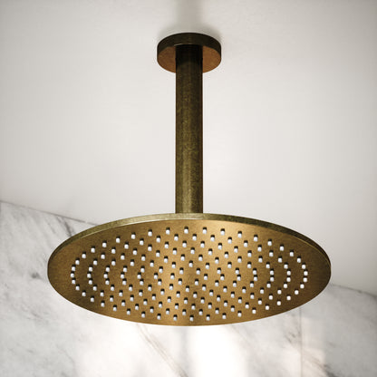 Aged Bronze Ceiling Mount Shower Arm 200mm