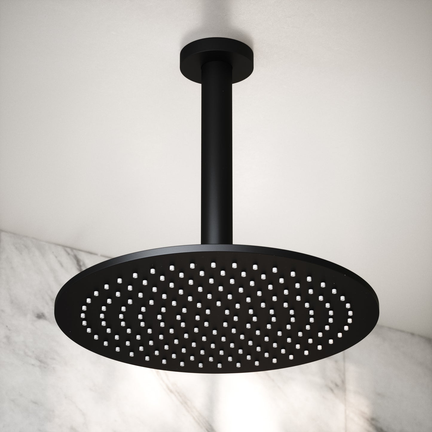 Ceiling Mount Shower Arm Matte Black 200mm