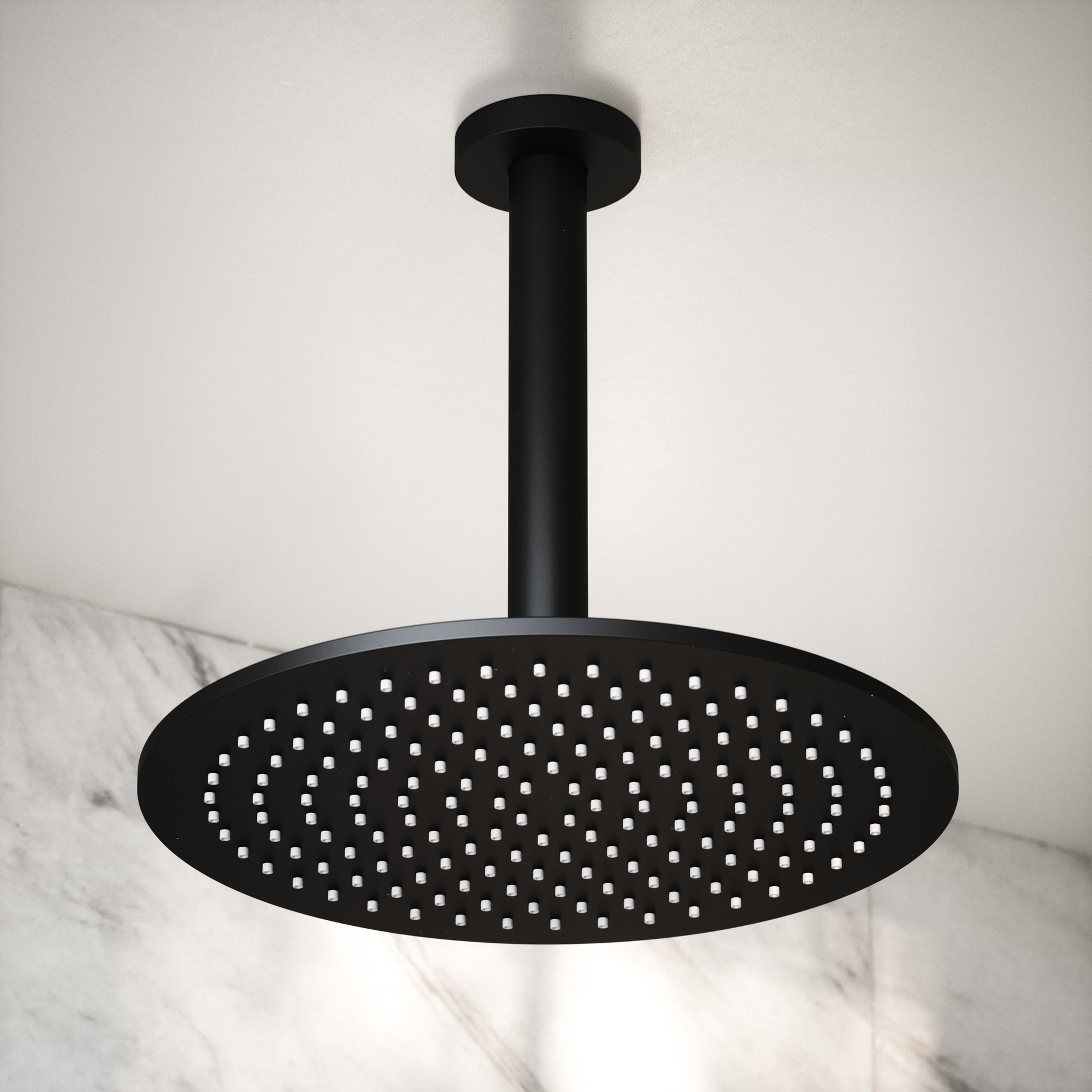 Ceiling Mount Shower Arm Matte Black 200mm