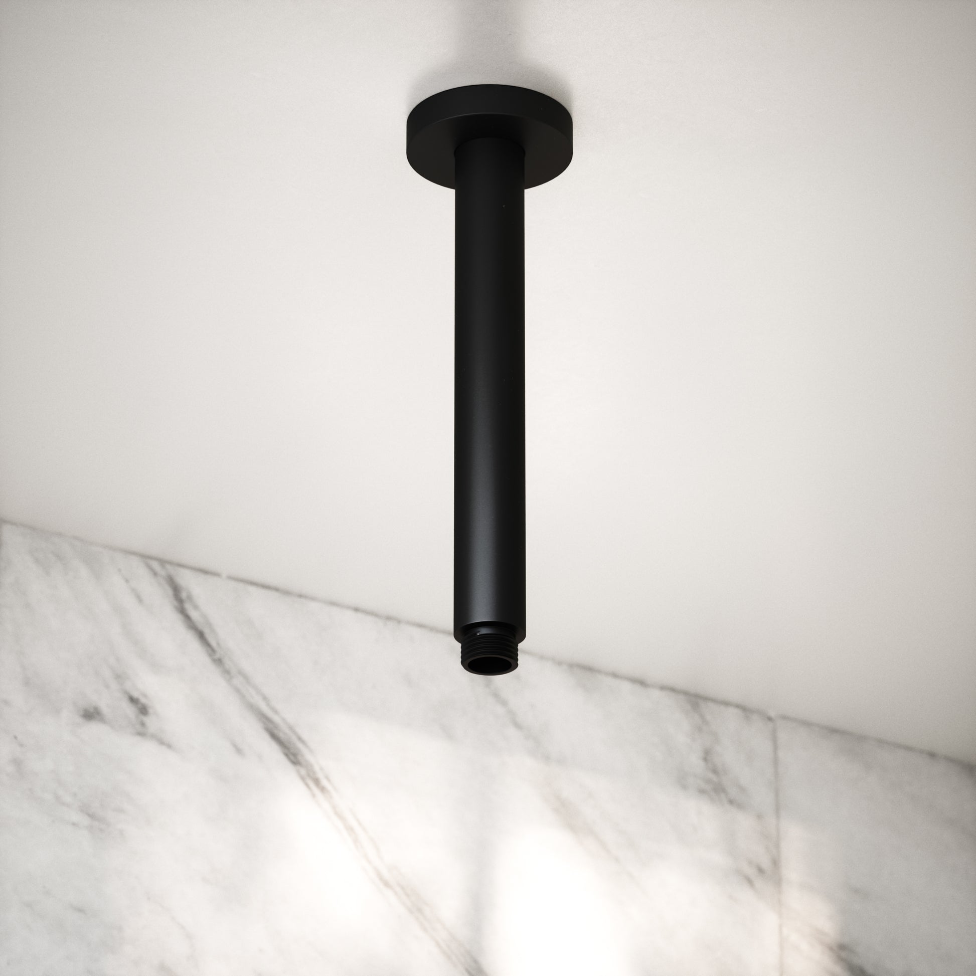 Ceiling Mount Shower Arm Matte Black 200mm