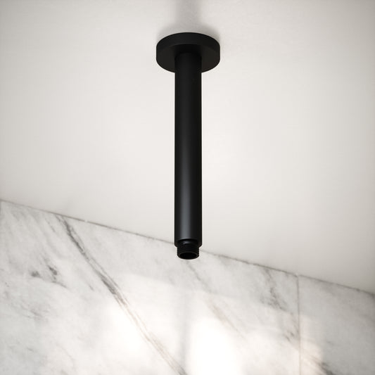 Ceiling Mount Shower Arm Matte Black 200mm