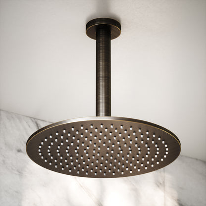 Brushed Bronze Ceiling Mount Shower Arm 200mm