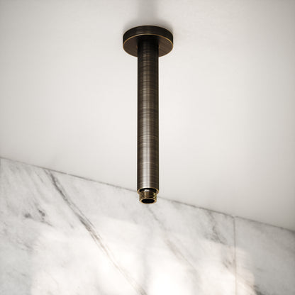 Brushed Bronze Ceiling Mount Shower Arm 200mm
