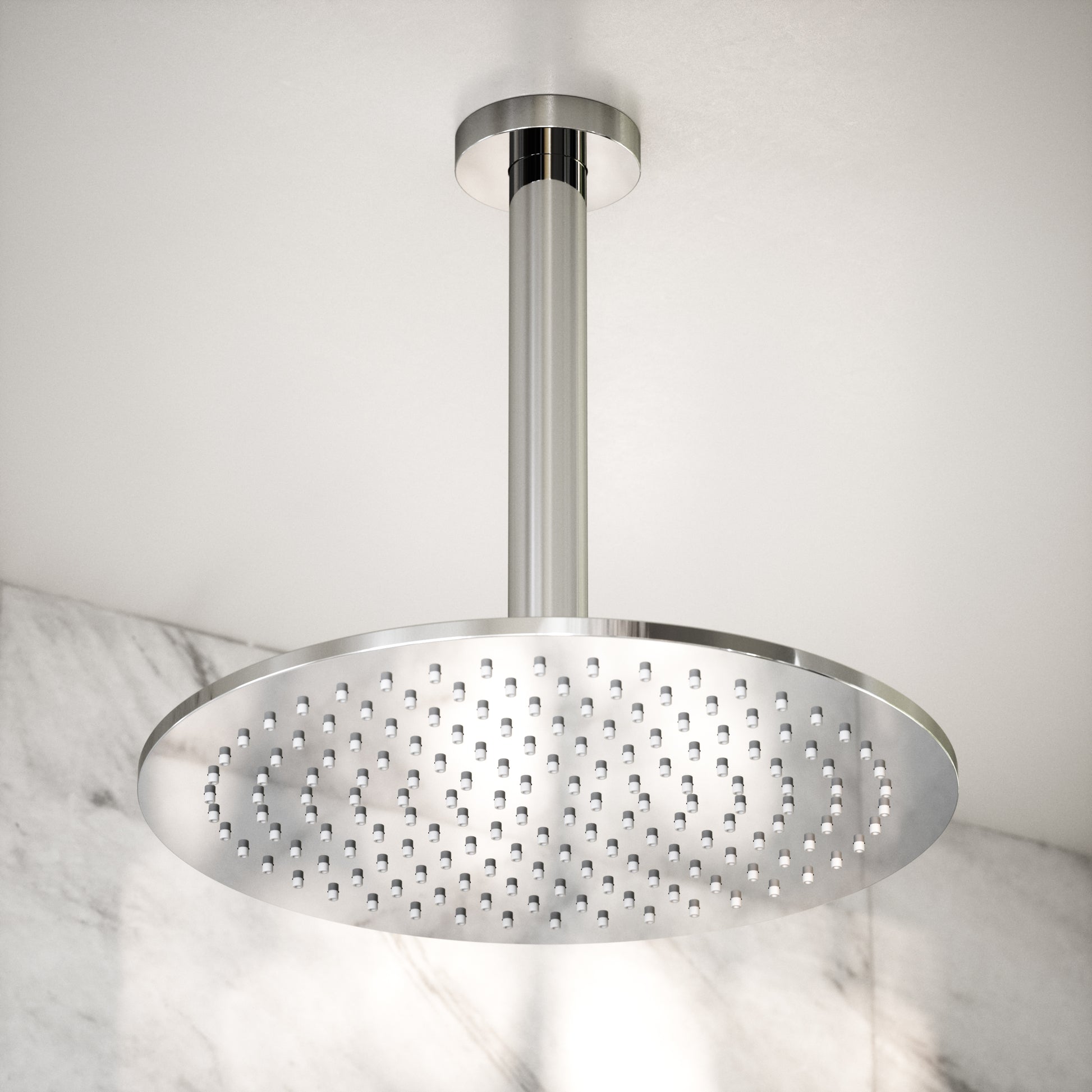 Luxe Chrome Ceiling Mount Shower Arm 200mm
