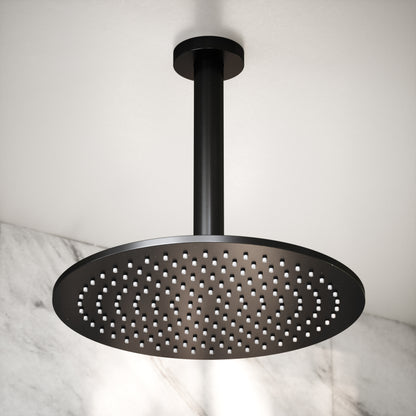 Gunmetal Ceiling Mount Shower Arm Black 200mm