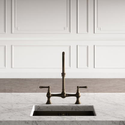 Celeste 2-Hole Traditional Kitchen Tap Brushed Bronze