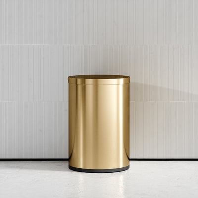 Lusso Cestino Brushed Gold 9 Litre Swing Lid Bin