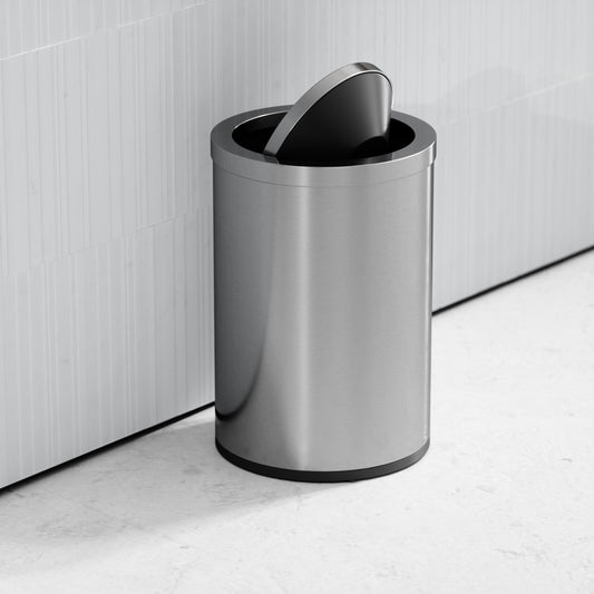 Lusso Cestino Brushed Stainless 9 Litre Swing Lid Bin