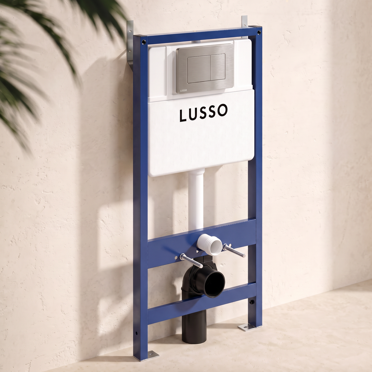 Senza Concealed Dual Flush Cistern & Frame with Flush Plate