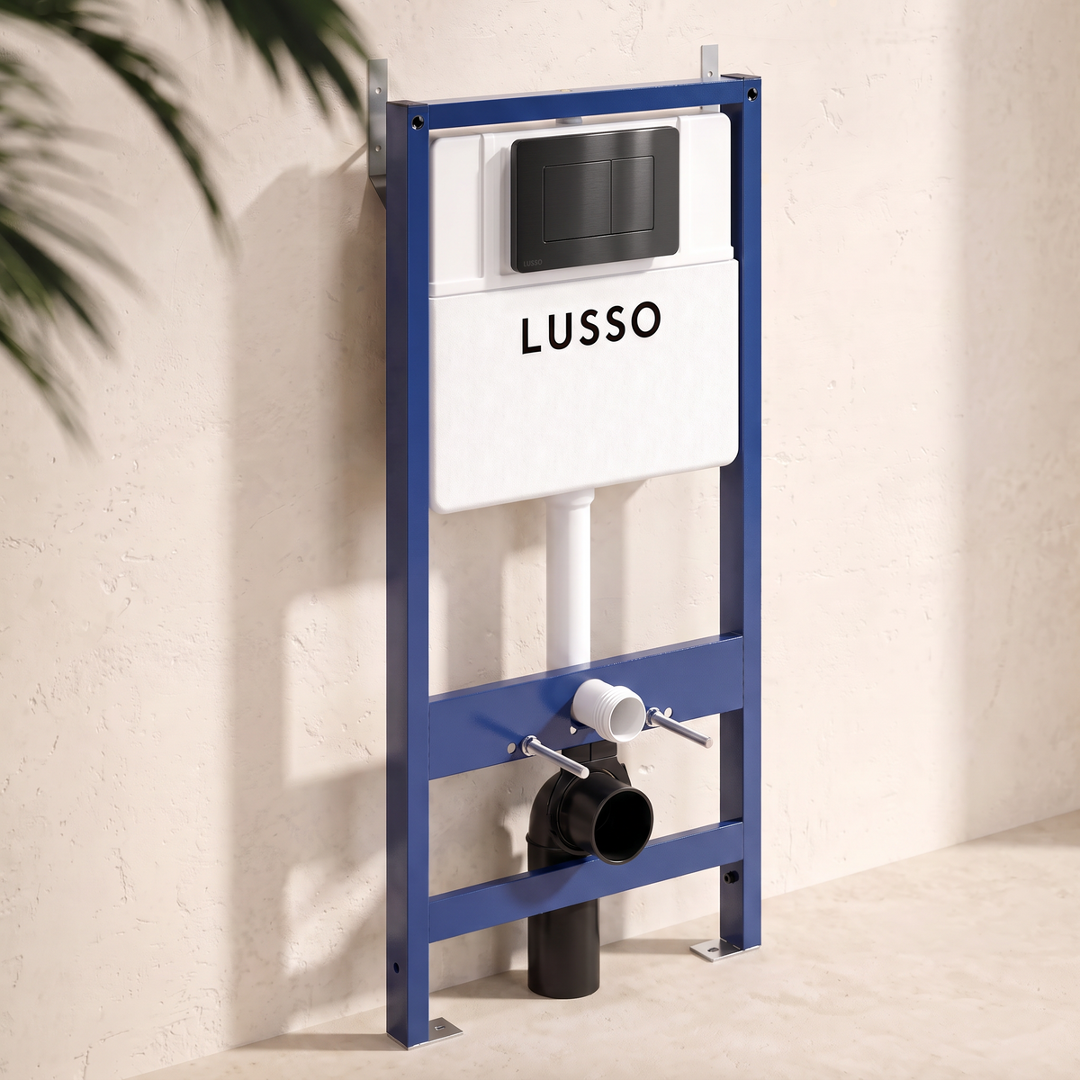 Senza Concealed Dual Flush Cistern & Frame with Flush Plate