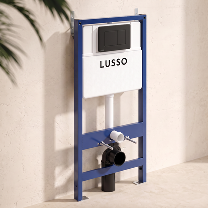 Senza Concealed Dual Flush Cistern & Frame with Flush Plate