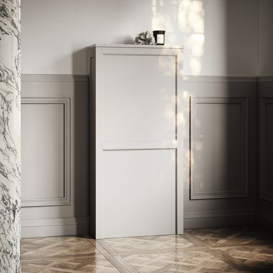 Berkeley Traditional Back to Wall Rimless Toilet with Concealed Cistern, Matte Stone Claridge Housing and Brushed Gold Flush Plate