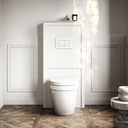 Berkeley Traditional Back to Wall Rimless Toilet with Concealed Cistern, Matte White Claridge Housing and Matte White Flush Plate