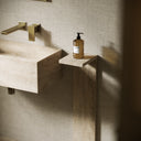 Colonna Travertine Stone Pedestal Shelf