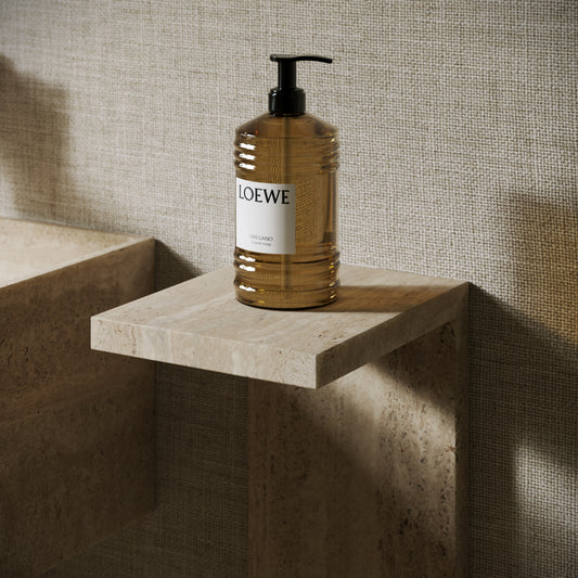 Colonna Travertine Stone Pedestal Shelf