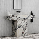 Concerto Calacatta Viola Marble Pedestal Basin 1200mm