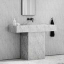 Concerto Carrara Marble Pedestal Basin 1200mm
