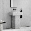 Concerto Carrara Marble Pedestal Basin 600mm