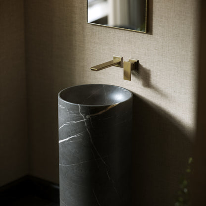 Designo Pietra Grey Marble Pedestal Basin 400mm