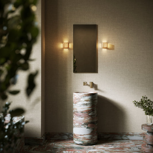 Designo Rosa Norwegian Marble Pedestal Basin 400mm