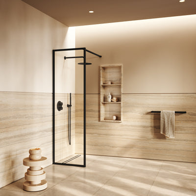 Designo Matte Black Shower Screen (All sizes)