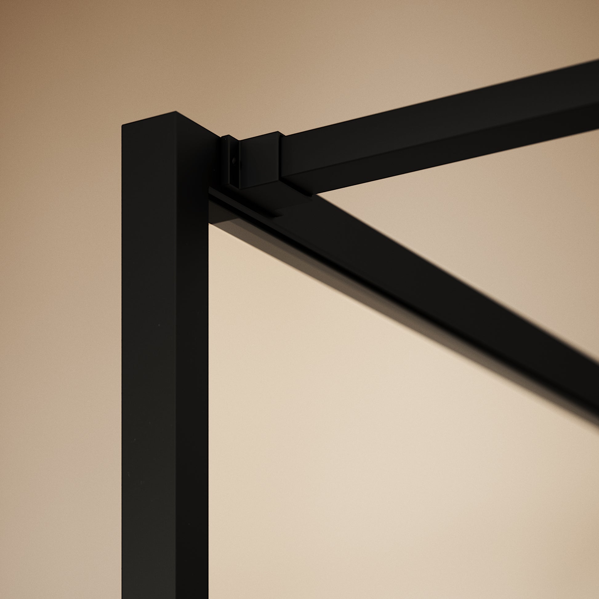 Designo Matte Black Shower Screen (All sizes)
