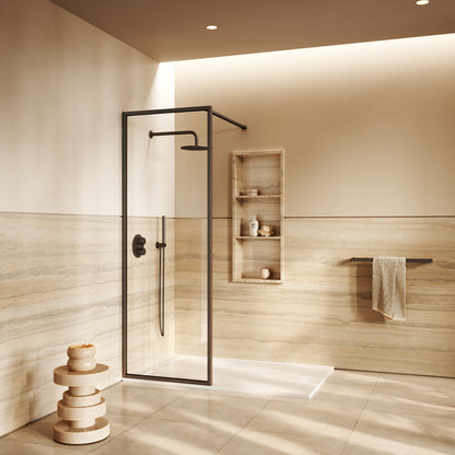 Designo Deep Bronze Complete Walk In Shower Enclosure - KIT A - All Sizes