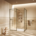 Designo Aged Bronze Complete Walk In Shower Enclosure - KIT B - All Sizes