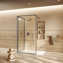 Designo Brushed Stainless Complete Walk In Shower Enclosure - KIT C - All Sizes