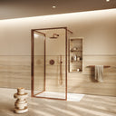 Designo Rose Gold Complete Walk In Shower Enclosure - KIT C - All Sizes