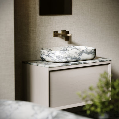Designo Arabescato Marble Countertop Basin 550mm