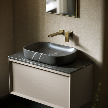 Designo Pietra Grey Marble Countertop Basin 550mm