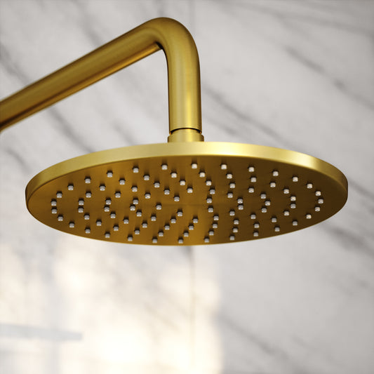 Elegance Brushed Gold Exposed Thermostatic 3 Way Shower