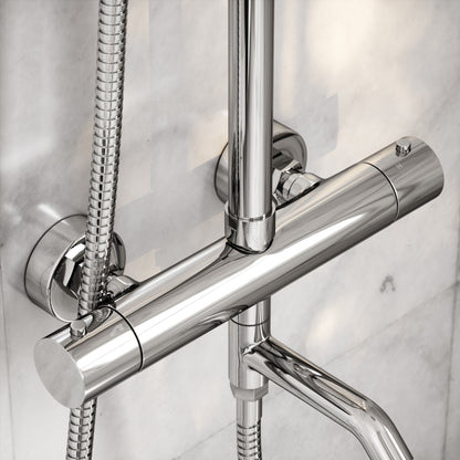 Elegance Chrome Exposed Thermostatic 3 Way Shower