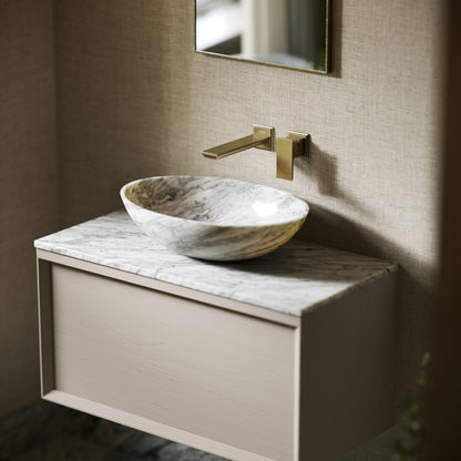 Elegance Carrara Marble Countertop Basin 500mm
