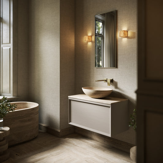 Elegance Travertine Stone Countertop Basin 500mm