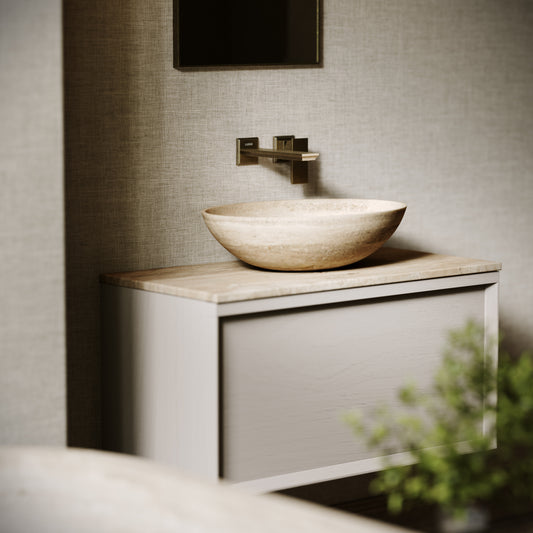 Elegance Travertine Stone Countertop Basin 500mm
