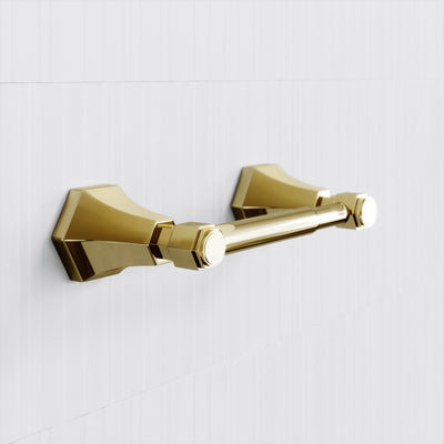 Eton Polished Brass Toilet Roll Holder