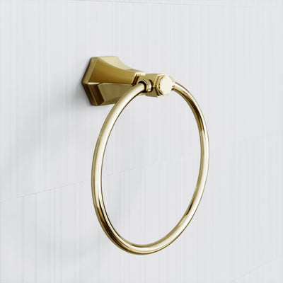 Eton Polished Brass Towel Ring