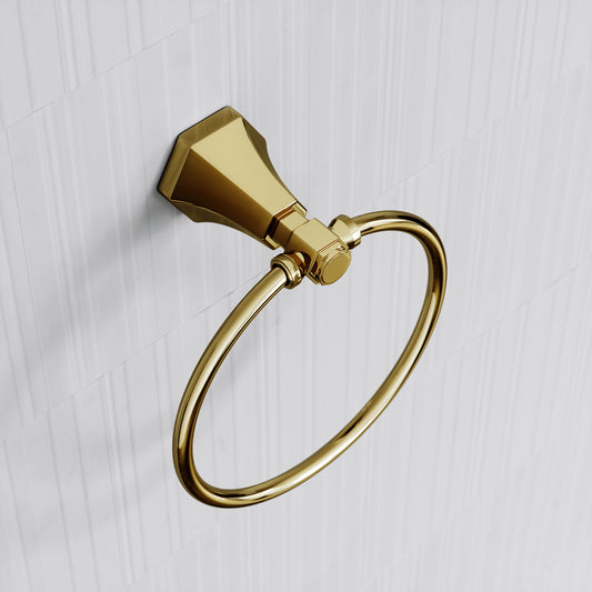 Eton Polished Brass Towel Ring