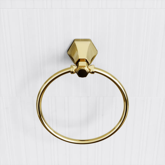 Eton Polished Brass Towel Ring