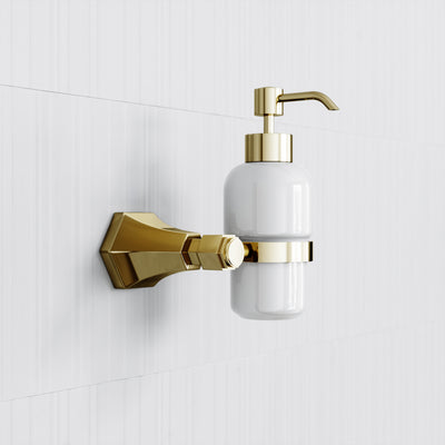 Eton Polished Brass Wall Mounted Soap Dispenser
