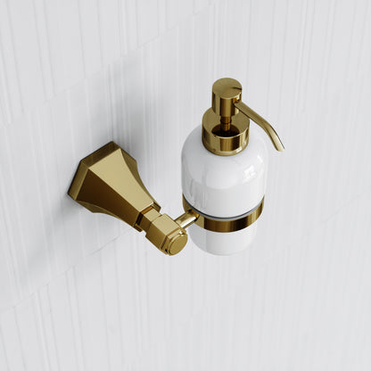 Eton Polished Brass Wall Mounted Soap Dispenser